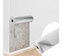 Swehooirt 1000cmx50cm White Self Adhesive Wallpaper 3mm Thermal Thick Wallpaper for Bad Walls White Textured 3D Wall Panels for Kitchen, Living Room, Kids Bedroom, Ceilings