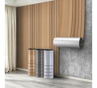 Swehooirt 3 Roll Self Adhesive Thermal Wallpaper 3mm Thick Brown Wood Effect Peel and Stick Wallpaper for Bad Cold Walls Insulating Wall Covering Roll Waterproof Damp Proof Kitchen Bathroom