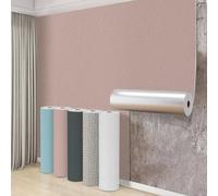 Swehooirt 3 Roll Self Adhesive Thermal Wallpaper 3mm Thick Peel and Stick Wallpaper for Bad Cold Walls Liner Textured Pink Insulating Wall Covering Roll Waterproof Damp Proof Ceiling Panels Kitchen