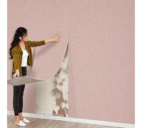 Swehooirt 3mm 4Rolls Thicken Plain Self Adhesive Insulation Thermal Wallpaper Roll Peel and Stick Linen Textured Wallpaper Waterproof Bathroom Ceiling Panels Kitchen Living Room Bedroom