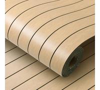 Swehooirt 3MM Thick 3D Self Adhesive Wallpaper Insulating Brown Wood Effect Grating Panel Wallpaper Dampproof Peel and Stick Wall Panels Removable Wall Paper for Livingroom Bedroom