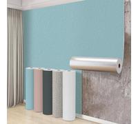 Swehooirt 5 Roll Self Adhesive Thermal Wallpaper 3mm Thick Peel and Stick Wallpaper for Bad Cold Walls Textured Blue Insulating Wall Covering Roll Waterproof Damp Proof Ceiling Kitchen