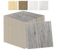 Swehooirt 50PCS Grey Wood Panels for Walls Peel and Stick Wall Panels Self Adhesive Panelling for Living Room Bedroom Ceiling Tiles Hallway Bathroom Wallpaper Waterproof