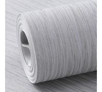 Swehooirt Light Gray Plain Stripe Textured Wallpaper for Bedroom Modern Minimalist Embossed Wallpaper Decor for Adults Hallway Living Room Feature Wall