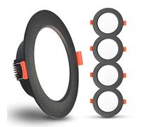 Sweier 7W Ultra Slim LED Recessed Ceiling Lights IP44-6000K Cool White Downlights (5 Pack),88-100mm Cutout,600 lm Bathroom & Living Room Spotlights