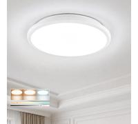 Sweier Bathroom Light 3000K-6000K Dimmable Remote/App Control with Memory Function, LED Ceiling Light IP54 Waterproof, 24W 2800LM Ultra Thin Modern Design for Living Room, Bedroom, Kitchen, Ø30cm