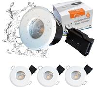 Sweier Fire Rated LED Downlights Dimmable 5W 3000K Warm White IP65 Recessed Ceiling Spotlights for 70mm Hole, 220V-240V, Pack of 4