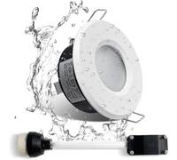 Sweier IP65 Recessed Downlight Single Pack - GU10 White Bathroom Spotlights, Die-Cast Aluminium, 68mm Cut-Out, Matte Finish In U10 lamp Holder(Bulb Excluded)
