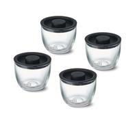 S'well Prep Food Glass Bowls - Set of 4, 12oz Bowls - Make Meal Prep Easy and Convenient - Leak-Resistant Pop-Top Lids - Microwavable and Dishwasher-Safe, Clear (14212-B20-69900)