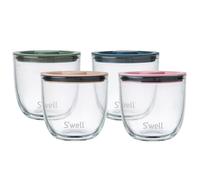 S'well 16oz Glass Prep Bowl Set of 4 For Easy Meal Prep, Vintage Pastels, Made From Durable Tempered Glass