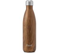S'well Original Water Bottle, Teakwood, 500ml. Vacuum-Insulated Drinks Bottle Keeps Drinks Cold and Hot - BPA-Free Stainless Steel Hydration Bottle for On the Go