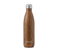 S'well Original Water Bottle, Teakwood, 500ml. Vacuum-Insulated Drinks Bottle Keeps Drinks Cold and Hot - BPA-Free Stainless Steel Hydration Bottle for On the Go