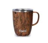 S'well Mug with Handle, Azurite, 350ml. Vacuum Insulated Stainless Steel Travel Mug with Handle, On-The-Go Travel Cup with Slide-Open Lid - Dishwasher Safe, Blue