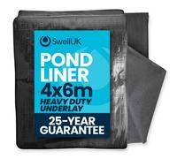 Swell Pond Liner 4X6M With Heavy Duty Underlay - 25 Year Guarantee For Garden, Fish And Koi Ponds