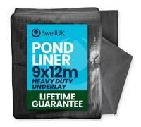 Swell Pond Liner 9X12M With Heavy Duty Underlay - Lifetime Guarantee For Garden, Fish & Koi Ponds