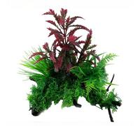 Swell Purple & Green Combination Bush Artifical Plant