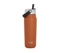 S'well Recycled Stainless Steel Explorer with Flip Straw Lid, 700ml, Orange Carnelian, Triple Layered Vacuum Insulated Containers Keeps Drinks Cold for 36 Hours and Hot for 8, BPA Free
