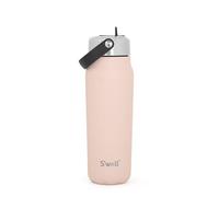 S'well Recycled Stainless Steel Explorer with Flip Straw Lid, 700ml, Pink Himalayan Salt, Triple Layered Vacuum Insulated Containers Keeps Drinks Cold for 36 Hours and Hot for 8, BPA Free