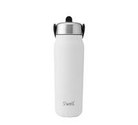 S'well Recycled Stainless Steel Explorer with Flip Straw Lid, 700ml, White Moonstone