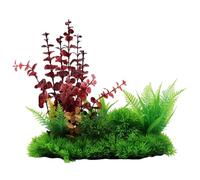 Swell Red Round-Leaf Rotala & Green Fern Artificial Plant Aquarium Décor