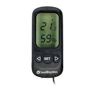 Swell Reptiles Digital Thermometer Hygrometer With Alarm For Reptile Enclosures With Probe Included