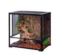 Swell Reptiles Glass Terrarium/Vivarium Tank | Easy Access Port for Access for Tiding Cables with Breathable Mesh Top Lid for Optimal Ventilation (60x45x60cm)