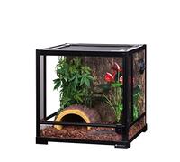 Swell Reptiles Glass Terrarium/Vivarium Tank | Easy Access Port for Access for Tiding Cables with Breathable Mesh Top Lid for Optimal Ventilation (45x45x45cm)
