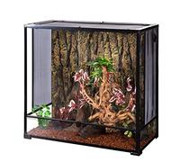 Swell Reptiles Glass Terrarium/Vivarium Tank | Easy Access Port for Access for Tiding Cables with Breathable Mesh Top Lid for Optimal Ventilation (91x45x90cm)