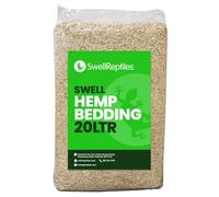Swell Reptiles Hemp Bedding 20L, Dust-Free Odourless Reptile Substrate | 20 litres, hemp stalk substrate, dust free, odourless, biodegradable, safe if eaten, neutral colour