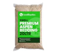 Swell Reptiles Premium Aspen Bedding 20L, Dust-Free Substrate | 20 litres, natural aspen wood shavings, dust free, absorbent, non-toxic, ideal for burrowing species
