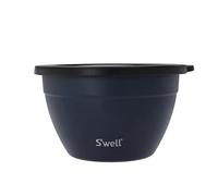 S'well Salad Bowl Kit, Azurite 1.9L - Salad Lunch Box with Condiment Container and Removable Tray - Leak-Proof and Dishwasher Safe,Black