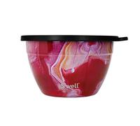 S'well Salad Bowl Kit, Rose Agate, 1.9L - Salad Lunch Box with Condiment Container and Removable Tray