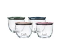 S'well Set of 4 12oz Glass Bowls for Easy Meal Prep, Vintage Pastels, Made from Durable Tempered Glass, Nest Inside 21.5oz