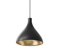 Swell Single Pendant Medium Black/ Brass
