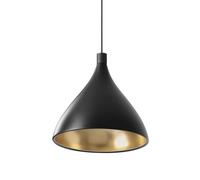Swell Single XL Pendant Medium Black/ Brass