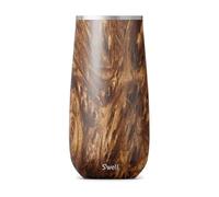 S'well Stainless Steel Champagne Flute - 6 Fl Oz - Teakwood - Triple-Layered Vacuum-Insulated Container Designed to Keep Drinks Colder, Longer - BPA-Free Designer Barware Accessories