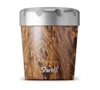 S'well Stainless Steel Ice Cream Chiller, 16oz, Teakwood, Triple Layered Vacuum Insulated Container Keeps Ice Cream Frozen For Up To Four Hours, BPA Free