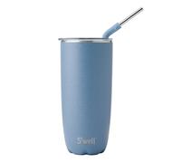 S'well Stainless Steel Tumbler with Straw and Slide-Open Lid, 700ml, Desert Sky, Triple Layered Vacuum Insulated Containers Keeps Drinks Cold for 18 Hours and Hot for 5, BPA Free