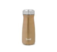 S'well Traveler Drinks Bottle, Pyrite, 470ml. Vacuum-Insulated Travel Bottle Keeps Drinks Cold and Hot - BPA-Free Stainless Steel Water Bottle, Gold