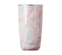 S'well Tumbler with Lid, 530ml, Geode Rose, BPA/BPS-Free Vacuum Triple-Insulated Travel Cup with Slide-Open Lid, for Hot and Cold Beverages, at Home or Work up to 12h Cold/4h Hot