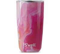 S'well Tumbler with Lid, 530ml, Rose Agate, BPA/BPS-Free Vacuum Triple-Insulated Travel Cup with Slide-Open Lid, for Hot and Cold Beverages, at Home or Work up to 12h Cold/4h Hot