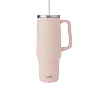 S'well Tumbler XL, Reusable Drinks Tumbler with Straw, Triple-Layered Stainless Steel Bottle, Keeps Drinks Hot for 10h & Cold for 50h, 1180ml, Himalayan Salt