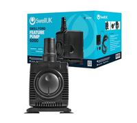 Swell Water Feature Pump 6000lph for Water Features and Displays. Fully Submersible and Adjustable Flow Dial with 2 Year Guarantee