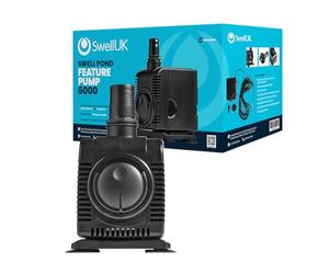 Swell Water Feature Pump 6000lph for Water Features and Displays. Fully Submersible and Adjustable Flow Dial with 2 Year Guarantee