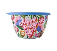 S'well x Steffi Lynn Stainless Steel Salad Bowl Kit - 1.9 Litre, Artist Collab - Comes with 60ml Condiment Container and Removable Tray for Organisation - Leakproof, Easy to Clean, Dishwasher Safe