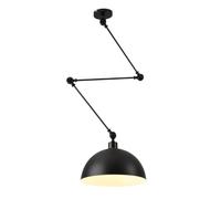 SWEMOPP Industrial Pendant Light Fixture Swing Arm Hanging Light Adjustable Long Arm Dome Pendant Lamp Kitchen Island Sink Mid Century Modern Chandelier For Dining Room Table Restaurant Farmhouse