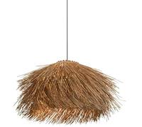 SWEMOPP Mid Century Chandeliers Rattan Pendant Light Large Wicker Pendant Lighting Bird Nest Rustic Farmhouse Vintage Ceiling Hanging Lamp for Kitchen Island Bedroom Dining Room Living Room