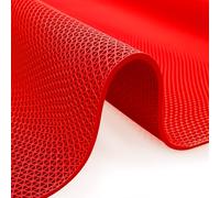 SWENEEN Drainage Non Slip Floor Mat,Freely Cut Pvc Outdoor Pool Non-Slip Drainage Mat Blue Multiple Sizes Pack Of 12,Red-90x400x0.5cm