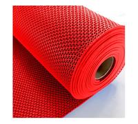 SWENEEN Drainage Non Slip Floor Mat,Mesh Drainage Mat 5.5Mm Thick,0.9M Width,Multiple Lengths,Multicolor,Red-0.9x1m/3x3.3FT