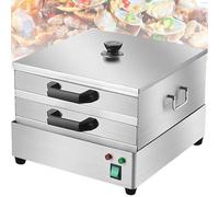 SWENEEN Electric Rice Noodle Roll Steamer, Stainless Steel Cheung Fun Maker, Breakfast Kitchen Appliance, for Cantonese Dim Sum